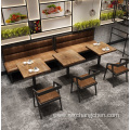 Industrial Restaurant Project Furniture Cafe Hamburger Shop Bar KTV Club Metal Leather Restaurant Sectional Sofa Booth Seating